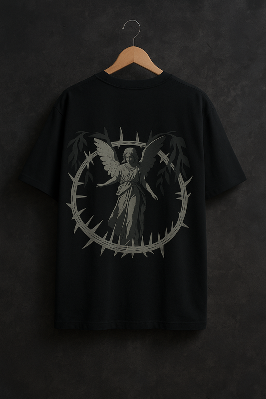Fallen Grace Oversized unisex Tee – The Angel in Thorns