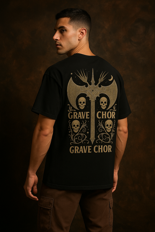 Grave Chor Oversized unisex Tee – Death Reigns in Style