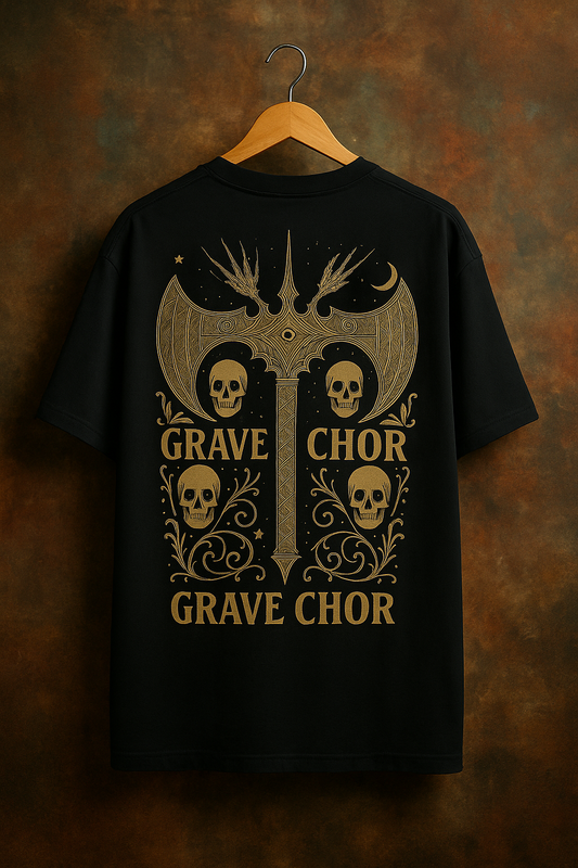 Grave Chor Oversized unisex Tee – Death Reigns in Style